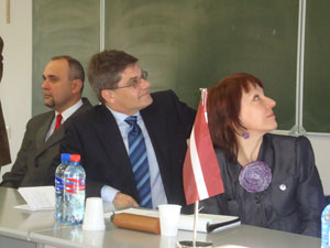 Кржыштоф Бартош и Ежи Марек Новаковский на встрече в БМА. Рига, 06.10.2010.